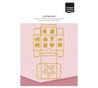 Vaessen Creative Fustelle da Taglio Calendario dell'Avvento - 14 pz da 1 x 1,2 cm a 9 x 15 cm - Accessori per il Fai Da Te, Lavori di Carta e Decorazioni Natalizie - con Macchine da Taglio e Embossing