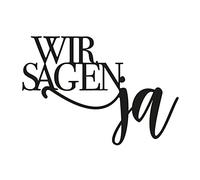 Vaessen Creative Fustelle da Taglio, Wir Sagen Ja o Diciamo di Sì, Realizzate Complessi Design per Scrapbooking, per la Creazione di Biglietti e altri Progetti Creativi con la Carta
