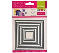 Vaessen Creative Forme da Taglio Quadrati, Acciaio, Nero, 11x11x0.1 cm