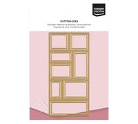 Vaessen Creative Fustelle Set-Francobelli-9 Pezzi da 1,7 x 2,9 cm a 7,2 x 15 cm-Accessori per Il Fai da Te, Lavori di Carta e Decorazioni-con Mini Macchine da Taglio e Embossing, Oro, 9 unità