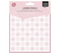 Vaessen Creative Layering Stencil Motivo a Rombi da 15 x 15 cm - 3 pz Stencil Riutilizzabile per Fai da Te, DIY, Scrapbooking, Biglietti, Bullet Journal e Progetti Creativi