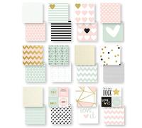 Vaessen creative Love it Collection double Sided Paper 24 fogli di cartoncino, multicolore, 16.5 x 16.5 cm - 6.5 x 6.5"