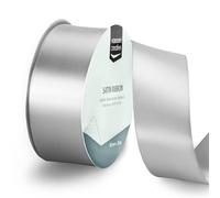 Vaessen Creative Nastro di Raso Argento - Nastro Colorati 20 m x 38 mm per il Fai-da-te - Decorazioni Matrimonio - per Regali e Segnalibri