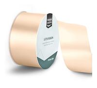 Vaessen Creative Nastro di Raso Avorio - Nastro Colorati 20 m x 50 mm per il Fai-da-te - Decorazioni Matrimonio - per Regali e Segnalibri