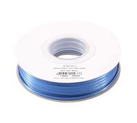 Vaessen Creative Nastro di raso blu, 3 mm x 100 m, doppio nastro di raso, nastro decorativo, nastro regalo, nastro in tessuto per matrimoni, battesimi e regali di compleanno