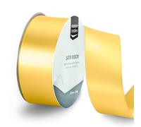 Vaessen Creative Nastro di Raso Oro Giallo - Nastro Colorati 20 m x 38 mm per il Fai-da-te - Decorazioni Matrimonio - per Regali e Segnalibri
