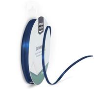 Iris Ohyama Ribbon Lyon Wired Nastro di Raso, Seta, Blu (Scuro), 3 mm x 10 m