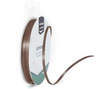 Iris Ohyama Ribbon Lyon Wired Nastro di Raso, Marrone (Cioccolato), 3 mm x 10 m