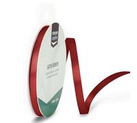 Iris Ohyama Ribbon Lyon Wired Nastro di Raso, Rosso, 6 mm x 10 m