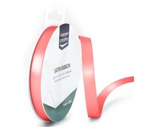 Iris Ohyama Ribbon Lyon Wired Nastro di Raso, Rosso (Pastello), 9 mm x 10 m, unità