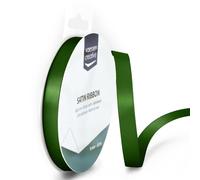 Iris Ohyama Ribbon Lyon Wired Nastro di Raso, Verde (Scuro), 9 mm x 10 m