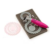 Vaessen Creative - Pennello e cuscinetto in schiuma, taglia unica, colore: Nero