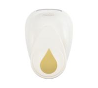 Vaessen Creative Perforatore Jumbo, Goccia d'Acqua 50 x 35 mm, per Artigianato, Creazione di Carte, Carta per Scrapbooking, DIY, Plastica Metallo, Bianco/Rosa, Ø 5 cm