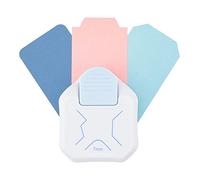 Vaessen Creative Perforatore per Angoli Diaro 3-in-1-Journaling, Accessori Creativi per la Creazione di Biglietti-Taglierina Angolare per Linguette, Etichette, Scrapbook e Diari, Bianco-Blu, ø7 mm