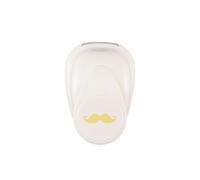 Vaessen Creative Perforatrice Decorativa Baffi di 2,54 x 0,8 cm-Accessori per Fai da Te, Scrapbooking Fustella per Biglietti, Album Foto e Journaling, Bianco-Oro, 25,4 x 8 mm