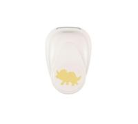 Vaessen Creative Perforatrice Decorativa Triceratopo (Dinosauro) di 2,3 x 1,8 cm-Accessori per Fai da Te, Scrapbooking Fustella per Biglietti, Album Foto e Journaling, Bianco-Oro, 23 x 18 mm