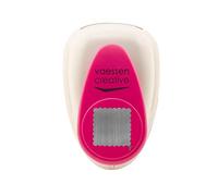 Vaessen Creative Punzonatrice a Forma di Conchiglia Quadrata da 5 cm Jumbo perforatrice Grande per Motivi Fino a 160 g/m², per Fai da Te e Scrapbooking, Plastica Metallo, Weiß/Rosa