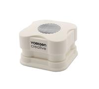 Vaessen Creative Perforatrice Magnetica con Motivo Cerchio Smerlato - Ø 3,5 cm - per Carta, Scrapbooking, Biglietti, Journaling e Progetti Creativi