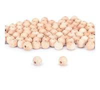 Vaessen Creative Perle di Legno, Rotonde, Non Trattate, ø 12 mm, 100 unità, per Attività di Arti e Mestieri, Decorazioni, Creazione di Gioielli e Altro