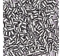 Vaessen Creative Perline a Fusione Bicolore, Bianco-Nero, Set di 550 Pezzi per i Lavori di Fai-da-te con Bambini, per Creare Gioielli, Decorazioni Fatte in Casa e per Altre Idee Ingegnose