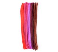 Vaessen Creative Pfeifenreiniger zum Basteln und Dekorieren, Cheniulle, Rot, 30 x 0.8 x 0.1 cm, Fibra Sintetica, Rosso