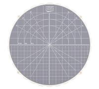 Vaessen Creative Piattaforma da Taglio 27,3 cm - Silicone Cutting Mat e Base Rotante Antiscivolo con Doppia Scala - per Quilting, Carta, Tessuto e Decorazione Torte, Grigio, 27,3cm