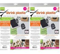 Vaessen Creative Plastica Termoretraibile, Sabbiato, Smerigliato, 4 Fogli, Formato A4, Progetti Creativi Divertenti per Tutte Le età, 21 X 29.8 X 0.3 Cm (Confezione da 2)