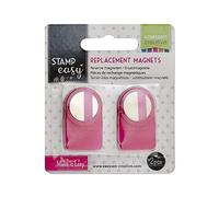 Vaessen Creative Replacement Set con Due Ricambio per la Tavoletta Easy Tool e Altre Piattaforme per Stampa, Robusti Magneti Rotondi, Sottili e di Piccole Dimensioni, Metallo, Rosa