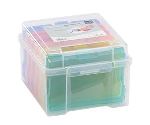 Vaessen Creative Scatola Porta Foto Colorata Con 6 Astucci Organizer Cucito