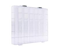 Vaessen Creative Scatole Plastica 24,8 x 17,8 x 3,2 cm - 36 Scomparti da 4 x 2,8 x 2,5 cm - Portaoggetti Coperchio - per Artigianato, Diamond Painting, Scrapbooking, Creazione di Gioielli