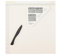 Vaessen Creative Scoring Board Score Easy, Creazione di Biglietti e Hobby Creativi con Osso Piega Carta e Guida per la Misurazione, Bianco, 12'' x 12''