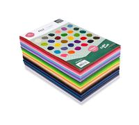 Vaessen Creative Set di 100 feltrini da 1 mm, per cucito, fai da te e scrapbooking, multicolore, 20x30 cm