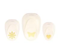 Vaessen Creative Set di 3 Perforatrices, Cuore, Fiore e Farfalla, S, M, L, Fustellatrice per Carta, Per Scrapbooking, DIY e Creazione di Biglietti
