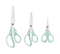Vaessen Creative Set di Forbici - 3 pz Impugnature Ergonomiche - Carta, Tessuto e Altro - per Scrapbooking, Journaling e Biglietti Fatti a Mano - per Mancini e Destrimani - con Forbice di Precisione