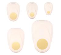 Vaessen Creative Set di fustelle con 5 cerchi in diverse dimensioni, 0,95 cm - 5 cm, 5 pezzi, fino a 250 g/m², per fai da te con carta e scrapbooking, colore: oro bianco