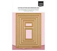 Vaessen Creative Set di Fustelle da Taglio e Embossing - Francobolli con Cucitura - 7 Cutting Dies - per Biglietti, Scrapbooking e Lavoretti Creativi - con le Macchine da Taglio ed Embossing