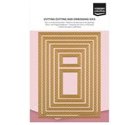 Vaessen Creative Set di Fustelle da Taglio e Embossing - Francobolli con Cucitura - 7 Cutting Dies - per Biglietti, Scrapbooking e Lavoretti Creativi - con le Macchine da Taglio ed Embossing