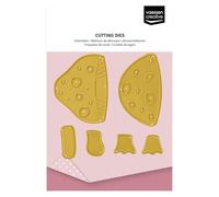 Vaessen Creative Set di Fustelle Fungo-6 Cuting Dies-Accessori Autunno e Halloween per Macchine da Taglio, Fai da Te, Biglietti, Scrapbooking e Journaling, Oro, 7,7 x 8,1 cm