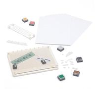 Vaessen Creative Stamp Easy PRO Starter Set-Piattaforma Timbri Trasparenti, Inchiostri, Acquerello e Altro-Strumento per Biglietti di Natale, Scrapbooking e Lavoretti di Carta, Avorio, 23,8 x 17,5 cm