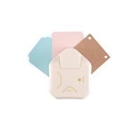 Vaessen Creative Taglierina Angolare e Perforatore di Etichette en, Inviti e Foto da 120 a 180 g/m² -Ideale per Progetti Creativi-Fustellatrice per Carta, Bianco-Oro, 5 mm, 15 mm - Ø 4 mm