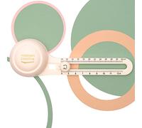 Vaessen Creative Taglierino per Carta - Macchina da Taglio e Accessorio Creativo per Cerchi Ø 2,5 - Ø 15 cm-Avorio-su Cartoncino, Etichette, Cartone, Foto e Gommapiuma da Fai-Da-Te, No