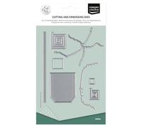 Vaessen Creative Taglio e Goffratura-Tasca dei Pantaloni di Jeans e Effetto Screpolato-8 Fustelle da 1,2 x 1 cm a 4,2 x 12,7 cm-per Fai da Te, Biglietti, Scrapbooking e Journaling, Argento