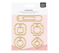 Vaessen Creative Tag Fustelle Forma, Metallo, Grigio, Taglia unica