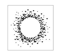 Vaessen Creative Taschina per Embossing, Cerchio di Cuori, per Aggiungere Texture e Dimensioni ai Vostri Progetti Creativi con la Carta