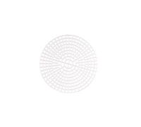 Vaessen Creative Tela di Plastica, a Forma di Cerchio, 7 Count, Fogli di Rete Flessibile per Progetti Creativi, Ricamo e Punto Croce, 10 Pezzi, ø7,5cm, Trasparente