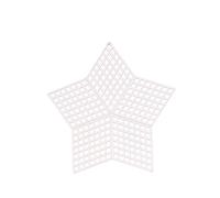 Vaessen Creative Tela di Plastica, a Forma di Stella, 7 Count, Fogli di Rete Flessibile per Progetti Creativi, Ricamo e Punto Croce, 10 Pezzi, ø8cm, Trasparente