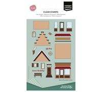 Vaessen Creative Timbri in Silicone 21 pz - Casa DIY Frontone a Gradoni