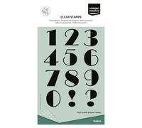 Vaessen Creative Timbri Trasparenti in Silicone Cifre - 12 pz - per Fai-da-Te, Scrapbooking, Biglietti, DIY e Buste - Compatibile con Stamping Tool + Blocco Acrilico