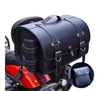 VAEVEN Borsa Sella Moto per Harley Davidson Softail Slim 2013-2021, Pelle Impermeabile Bauletto Moto, Borsa Sedile Posteriore retrò Borsa per Attrezzi, Moto Baule Posteriore,A Black