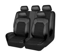 VAEVEN Coprisedili Auto per Audi A3 Sedan 2013 2014 2015 2016 2017 2018, Pelle PU Impermeabile Set Completo per Sedili Anteriori e Posteriori, Protezione Completa Sedili Auto, Accessori,A Black